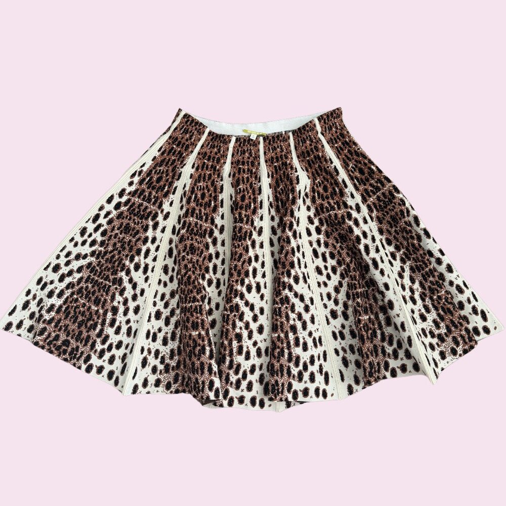 Gianni Bini Leopard Pleated Skirt (Size XL)